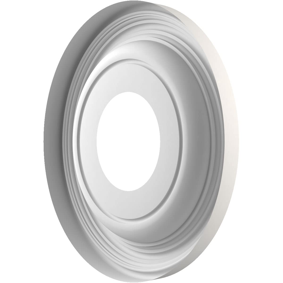 Ekena Millwork 10''Od X 3 1/2''Id X 1 1/8''P Traditional Thermoformed Pvc Ceiling Medallion (Fits Canopies Up To 5 1/2''), Ultra