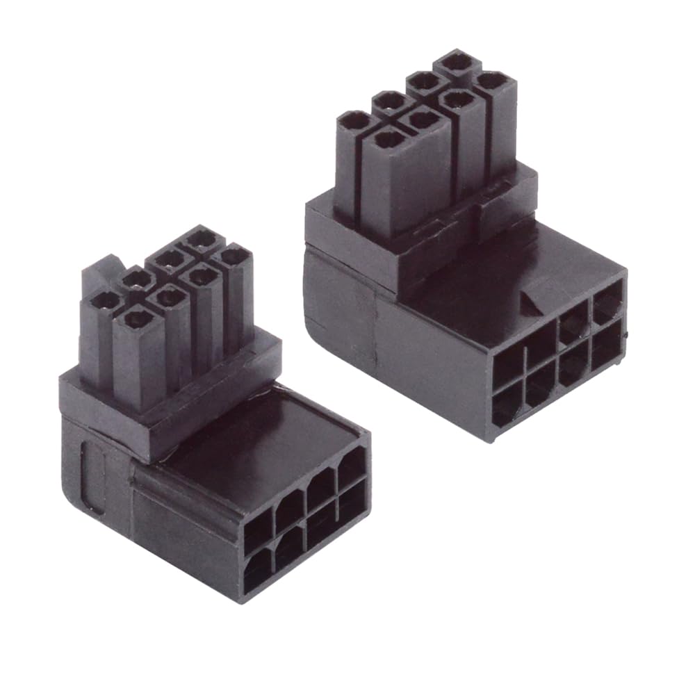 cablecc 2pcs/lot 90 Degree Up Down Angled ATX 8P Male to Female Power Header Adapter for GPU Graphics Card