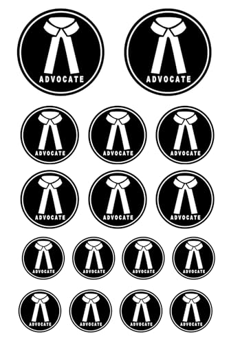 Deep Print Mart Advocate Sticker (Pack Of 16) For Car & Bike  Vinyl, Waterproof, SelfAdhesive Sticker Compatible With All Plai