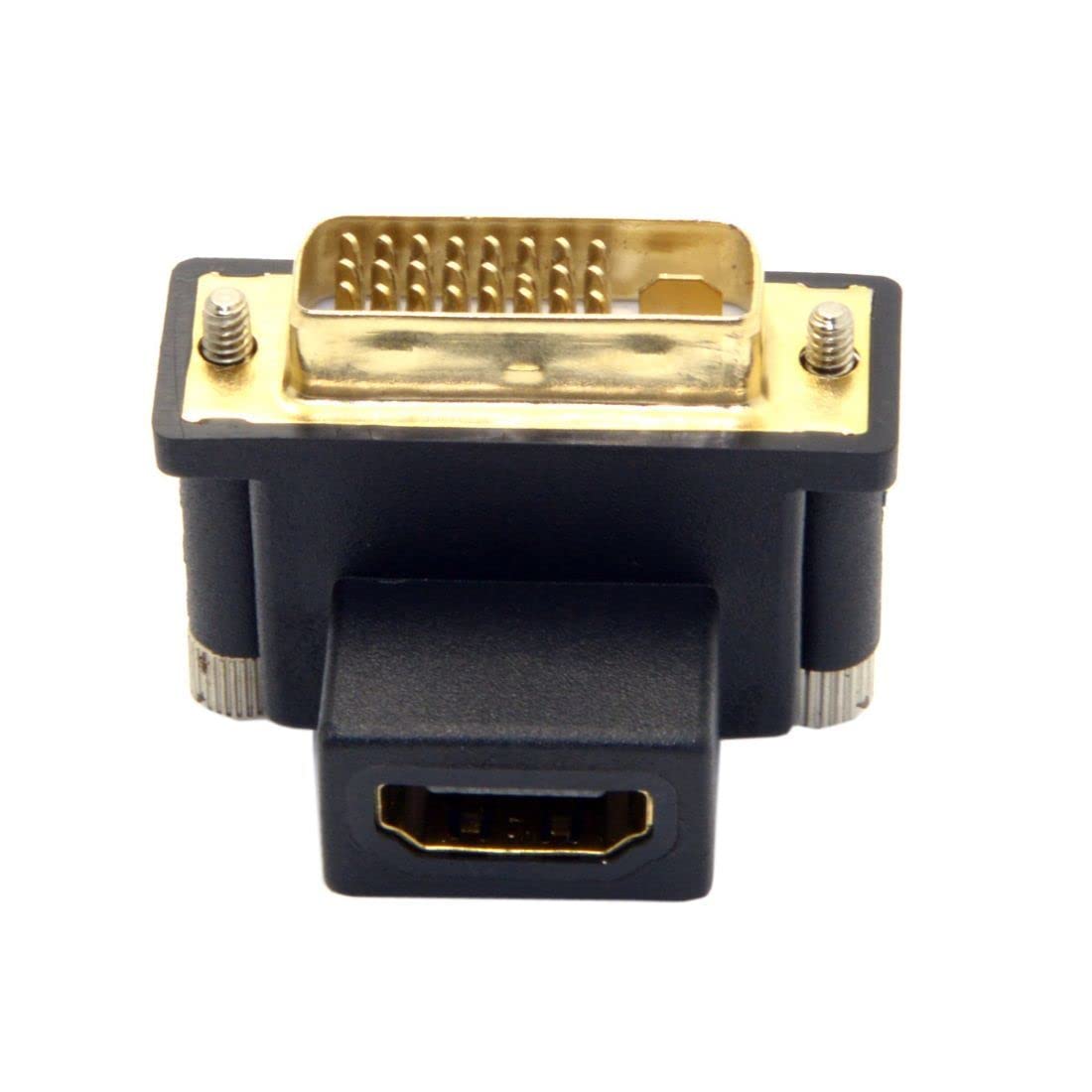 Chenyang Dvi To Hdmi Converter Hdmi To Dvi (24+1) 90Degree Up Angled Connector Adapter For Computer Hdtv Graphics Card