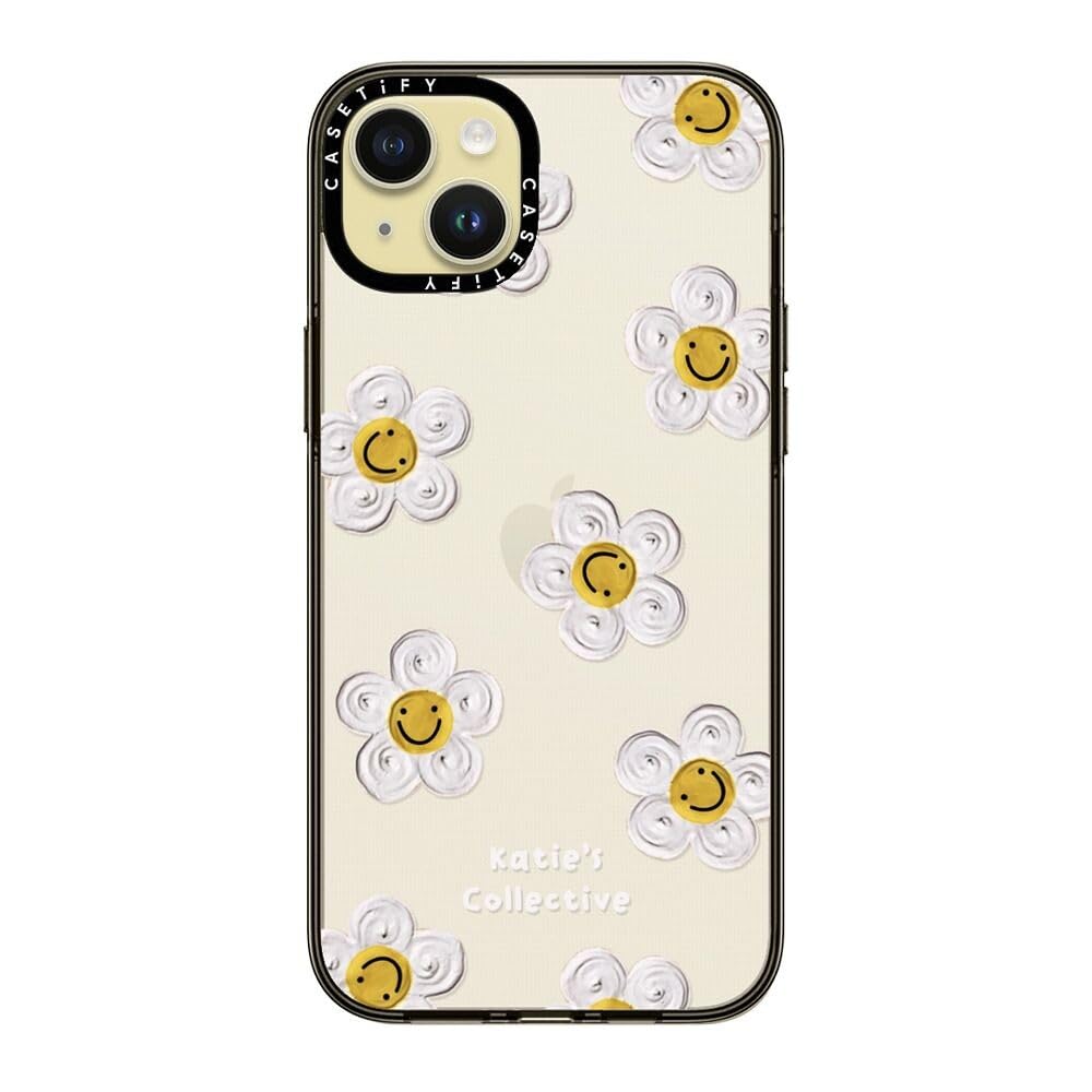 Casetify Compact Iphone 15 Plus Case [2X Military Grade Drop Tested / 4Ft Drop Protection]   Flower Prints   Daisy By Katie S Co