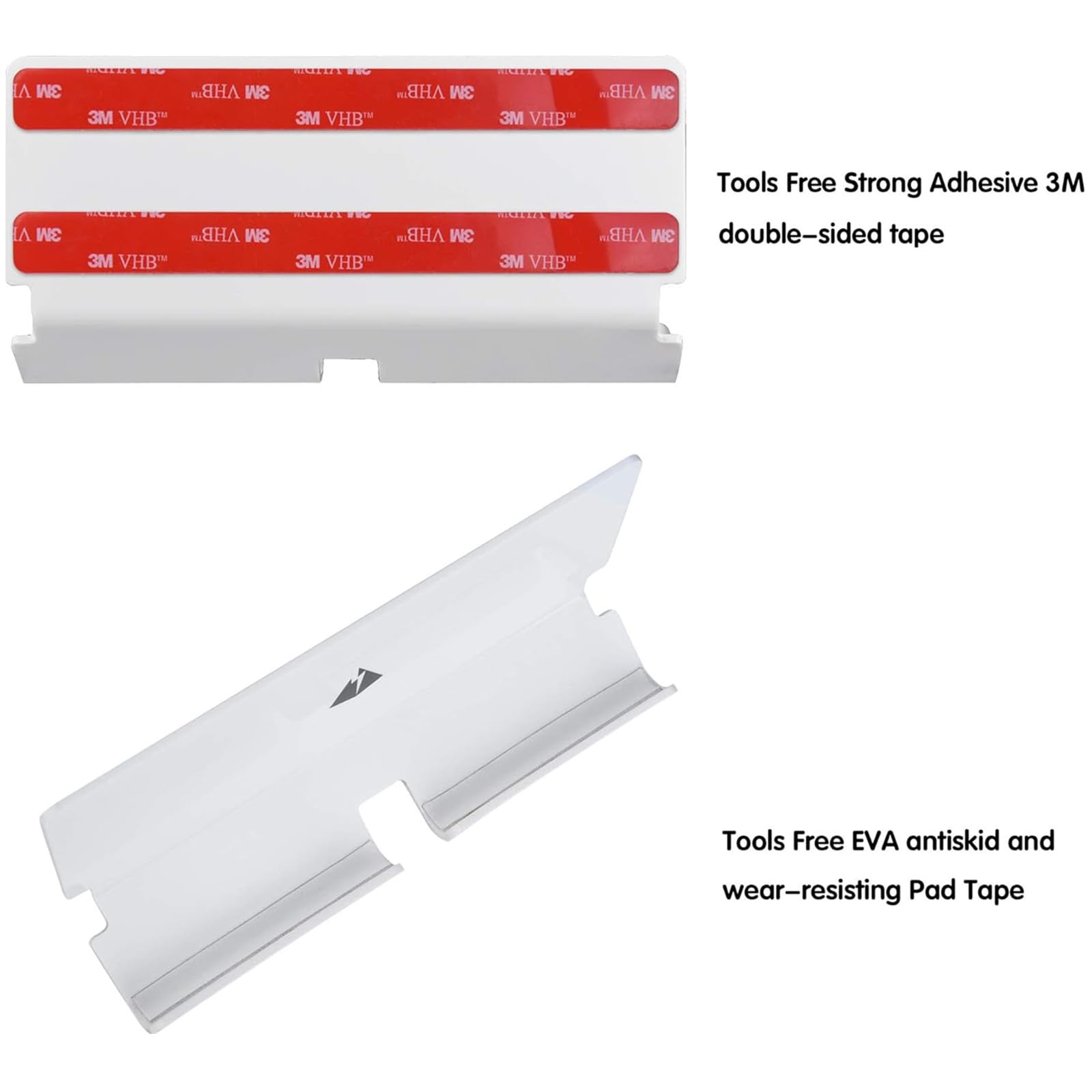 Txesign Adhesive Wall Phone Tablet Holder Mount Stand For Tablet Smartphones Ereader Wall Holder Mount Shelf (White)