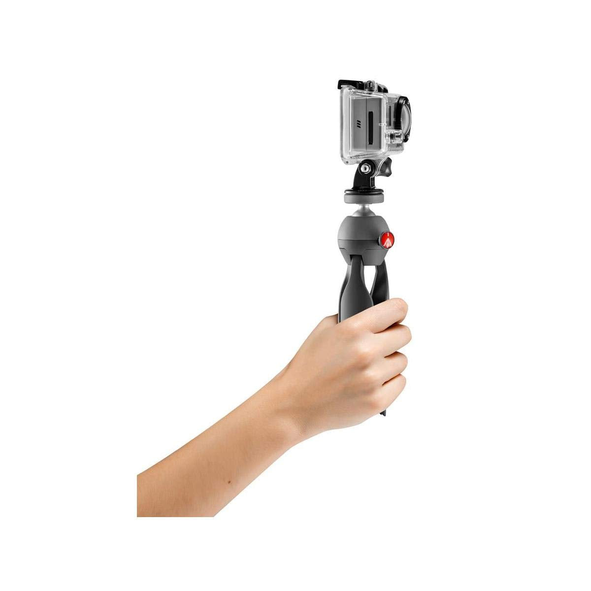 Manfrotto Pixi Xtreme Mini Tripod Kit With Head For Gopro Cameras (Mkpixiex Bk), Manfrotto Black With Gopro Adapter