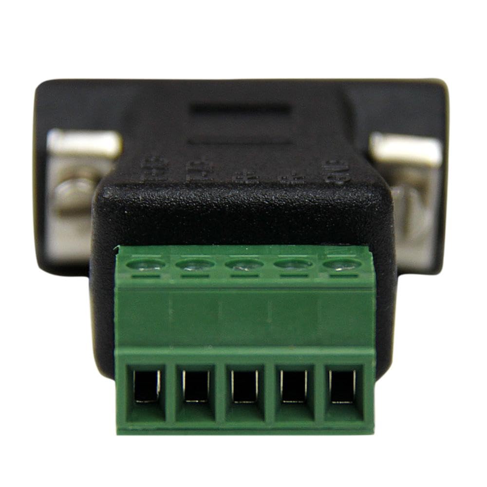 Startech.Com Rs422 Rs485 Serial Db9 To Terminal Block Adapter   Serial Adapter   5 Pin Terminal Block To Db 9 (M)   Black   Db92