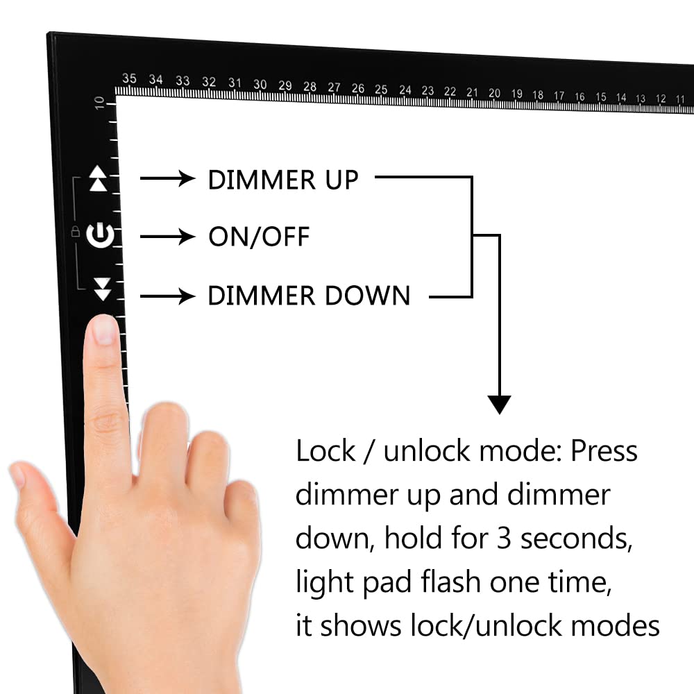 Hsk B4/A3S Artist Tracing Light Box Copy Table,Usb Power Dimmerable 6000 Lux Lock Button Artcraft Light Pad For Tatto Drawing, S