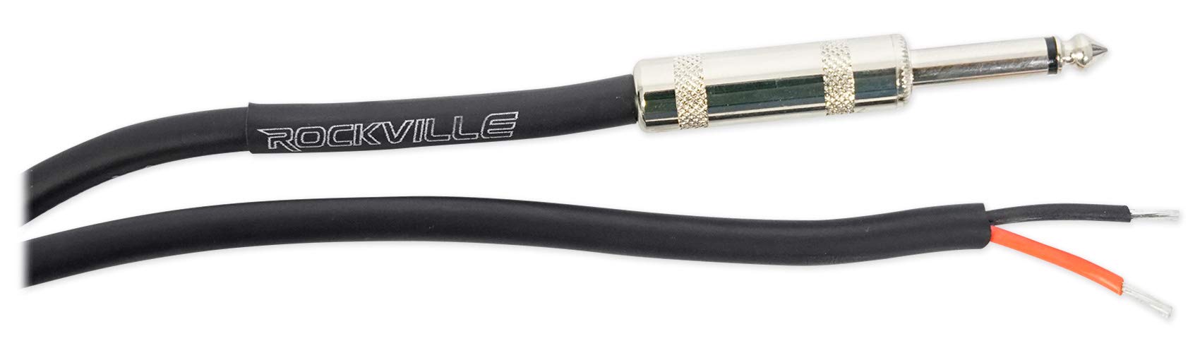 Rockville Rtsbw10 10 Foot 1/4 Ts To Bare Wire Speaker Cable,16 Awg,100% Copper