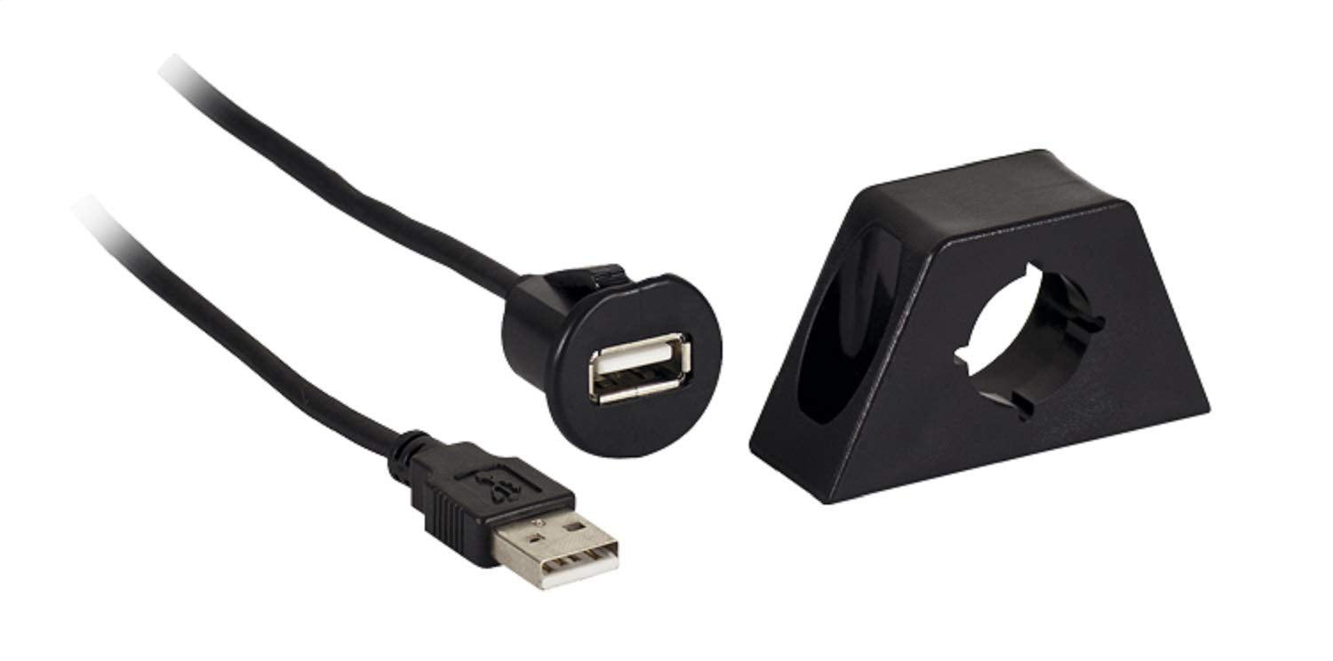 Male Usb To Female Usb Jack With Mount