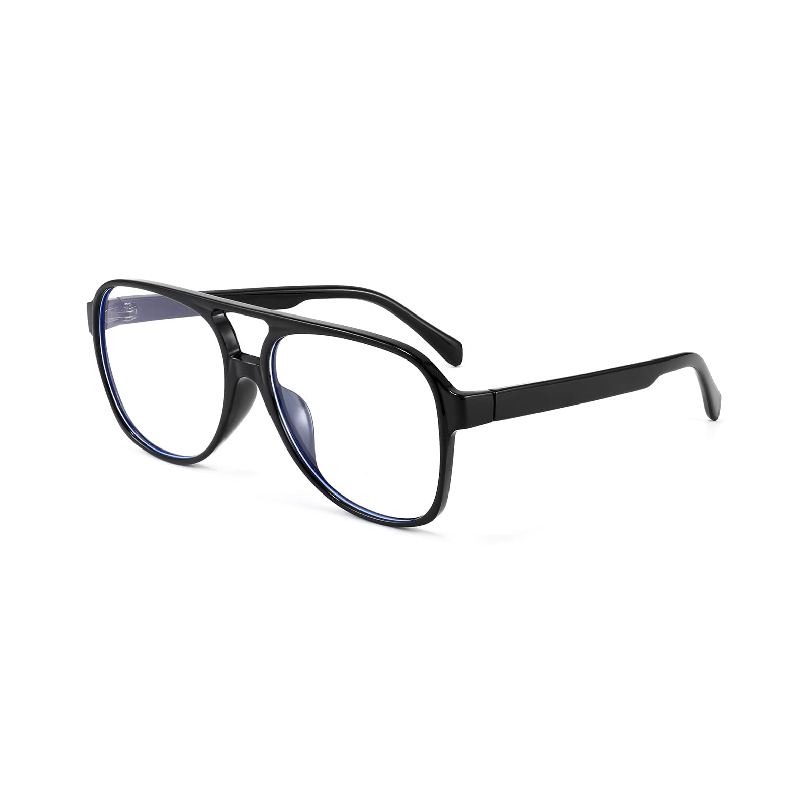 Feisedy 70S Big Aviator Glasses Frame Blue Light Blocking Glasses Oversized Square Computer Glasses Women Men B2888