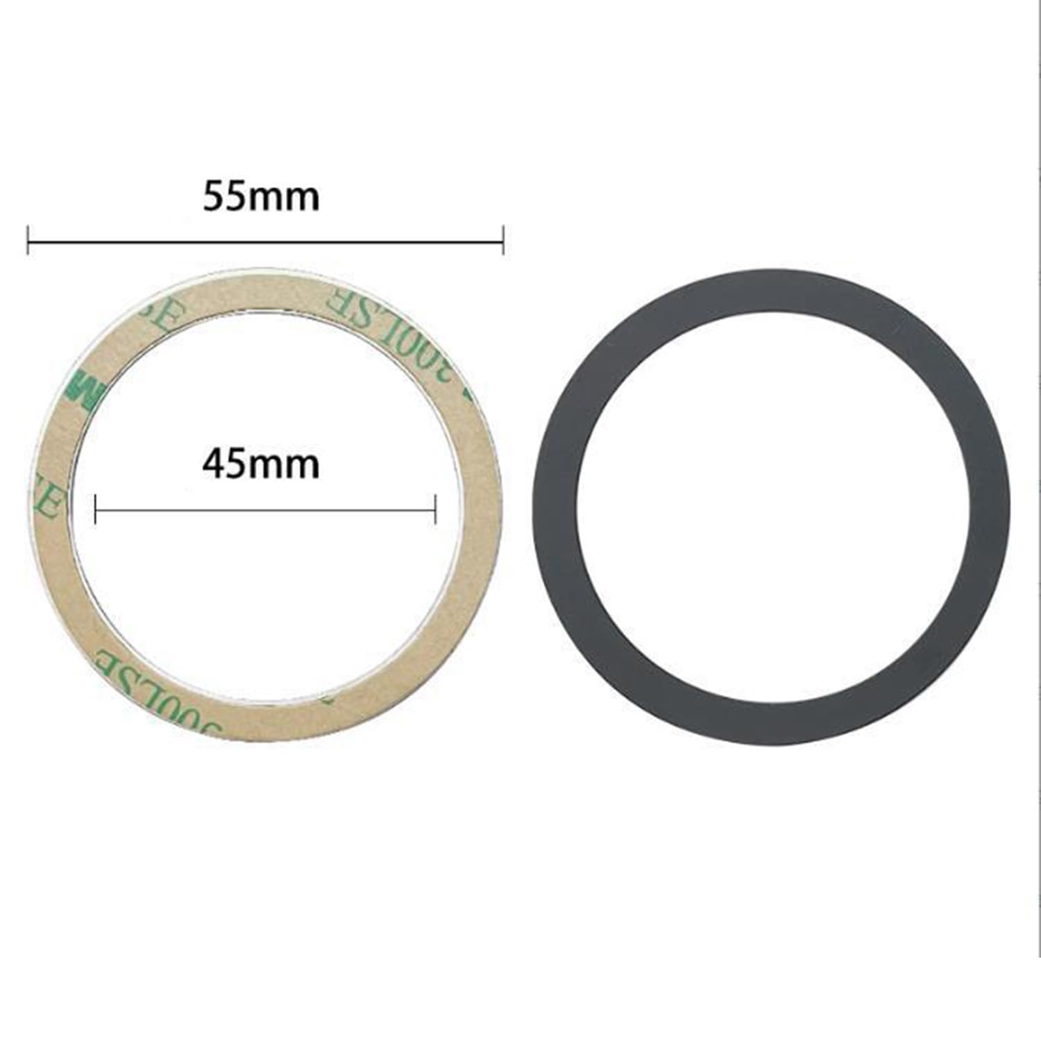 Tenoc Universal Metal Ring Sticker For Magnetic Charger Compatible With Iphone/Samsung/Android All Cellphones, Magnetic Mount/Ph