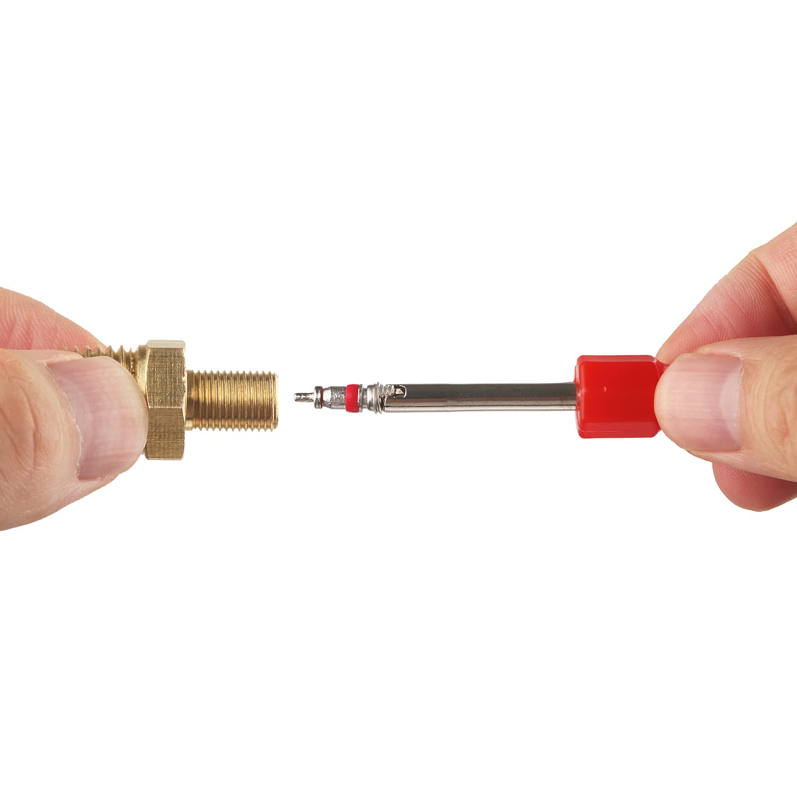 4Pcs 1/4'' Npt Tank Valve, A.I.Force Air Compressor Tank Fill Valve With Anti Corrosion Brass Schrader Valve And Caps, 4Pcs Extr