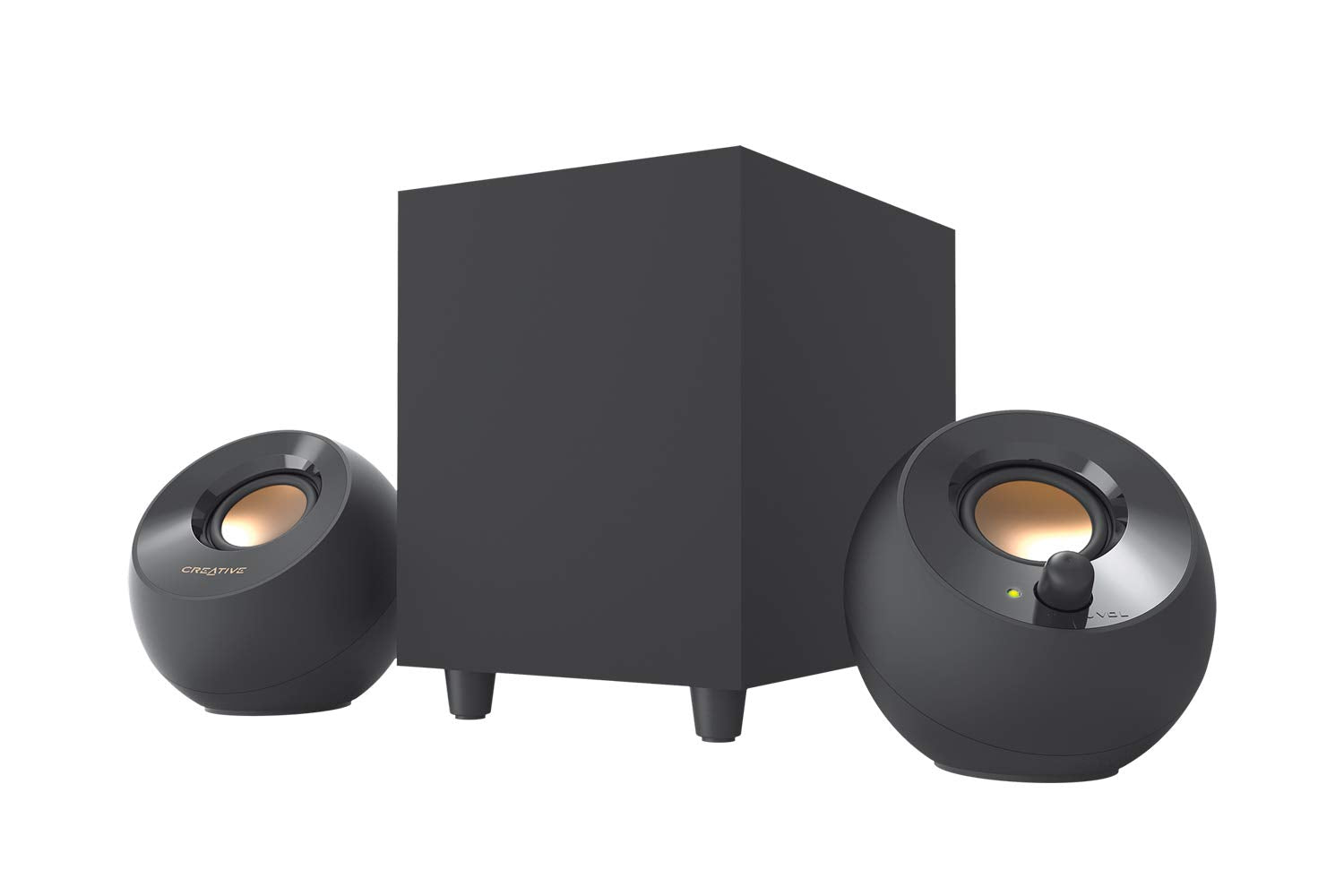 Creative Pebble Plus 2.1 USB-Powered Desktop Speakers with Powerful Down-Firing Subwoofer and Far-Field Drivers, Up to 8W RMS To
