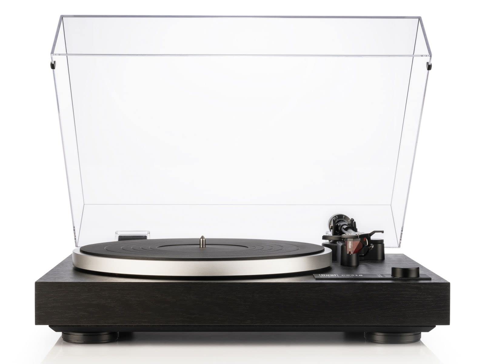 Dual Electronics Dual Cs 418 Belt Drive Manual Turntable Black Vinyl Veneer