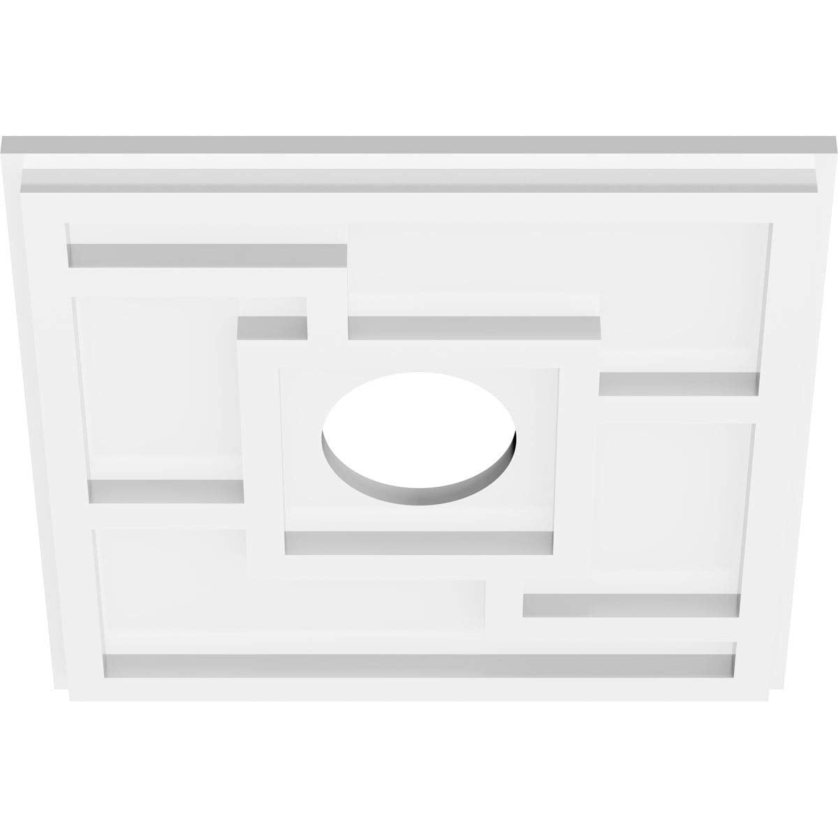 Ekena Millwork Cmp12Kx 03000 Knox Architectural Grade Pvc Contemporary Urethane Ceiling Medallions 12''Od X 3''Id X 4''C X 1''P