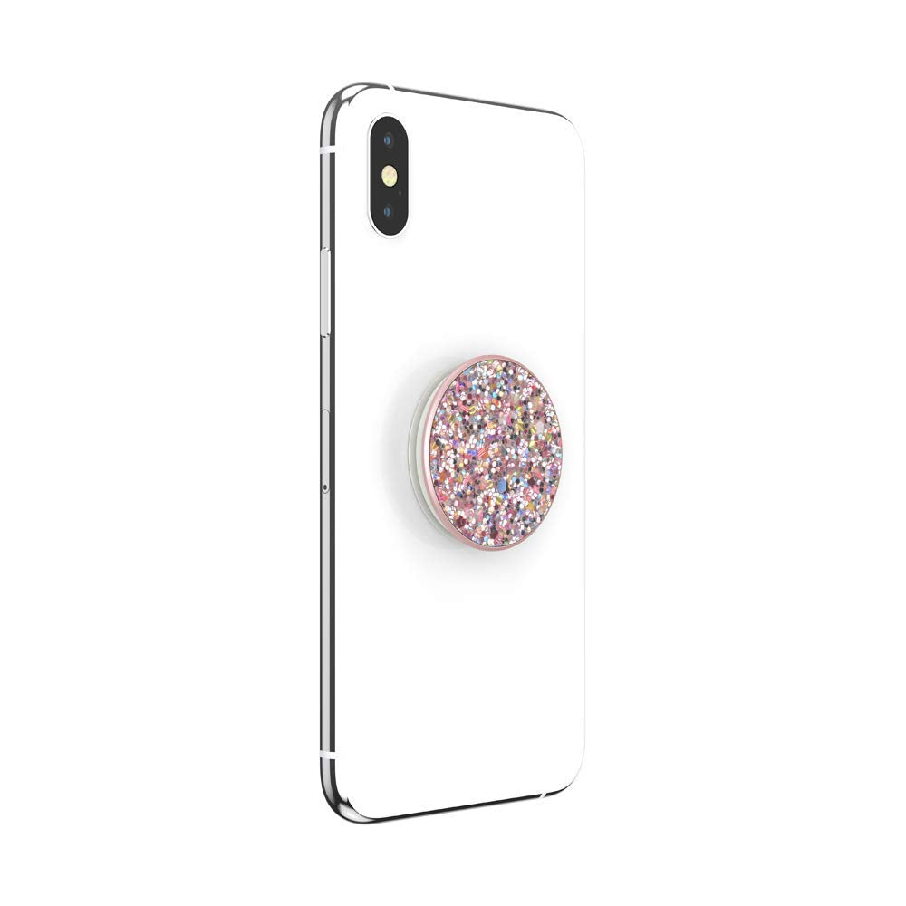 Popsockets Phone Grip With Expanding Kickstand, Glitter Popgrip   Rosebud