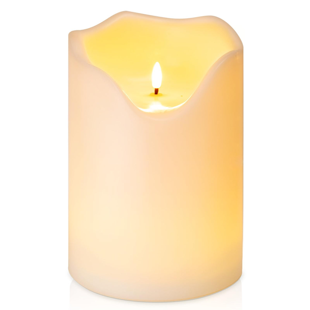 Homemory 6'' X 8'' Extra Large Outdoor Waterproof Candle With Auto 6 Hour Timer, Big Flameless Candle, Extra Wide And Tall Pilla