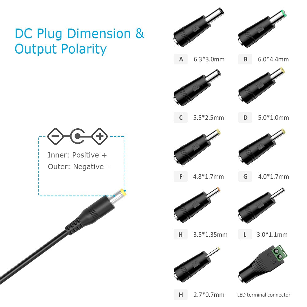 Belker 12V 1A Ac Dc Adapter Wall Charger Power Adapter Supply For 12 Volt Electronics   1000Ma Max.