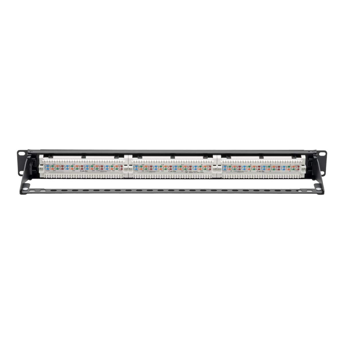 Tripp Lite Cat5 / Cat5E Poe+ Compliant Patch Panel 24-Port 110/Krone 568A/B Rj45 1Urm Rackmount Taa (N052-P24)