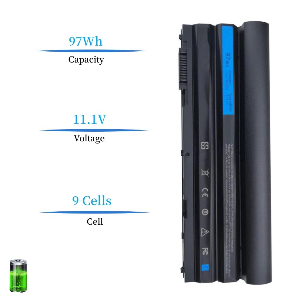 97Wh M5Y0X 9 Cell Laptop Battery For Dell Latitude E6420 E6430 E6440 E6520 E6530 E6540 E5420 E5430 E5520 E5530 Inspiron 4420 542