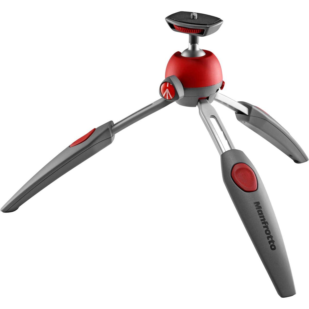 Manfrotto Pixi Evo 2 Section Aluminum Mini Tripod, Red