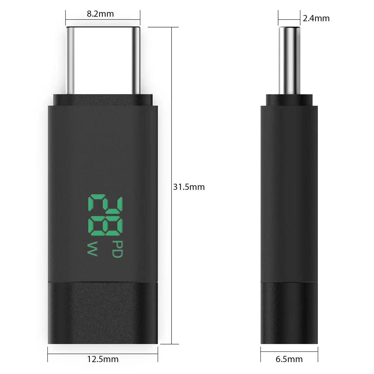 Hiebee 2Pack Usb C Extender Adapter 3.2/40Gbps Short Dock Extension Type C 8K@60Hz Pd 28W Type C Male To Female Thunderbolt Qc &