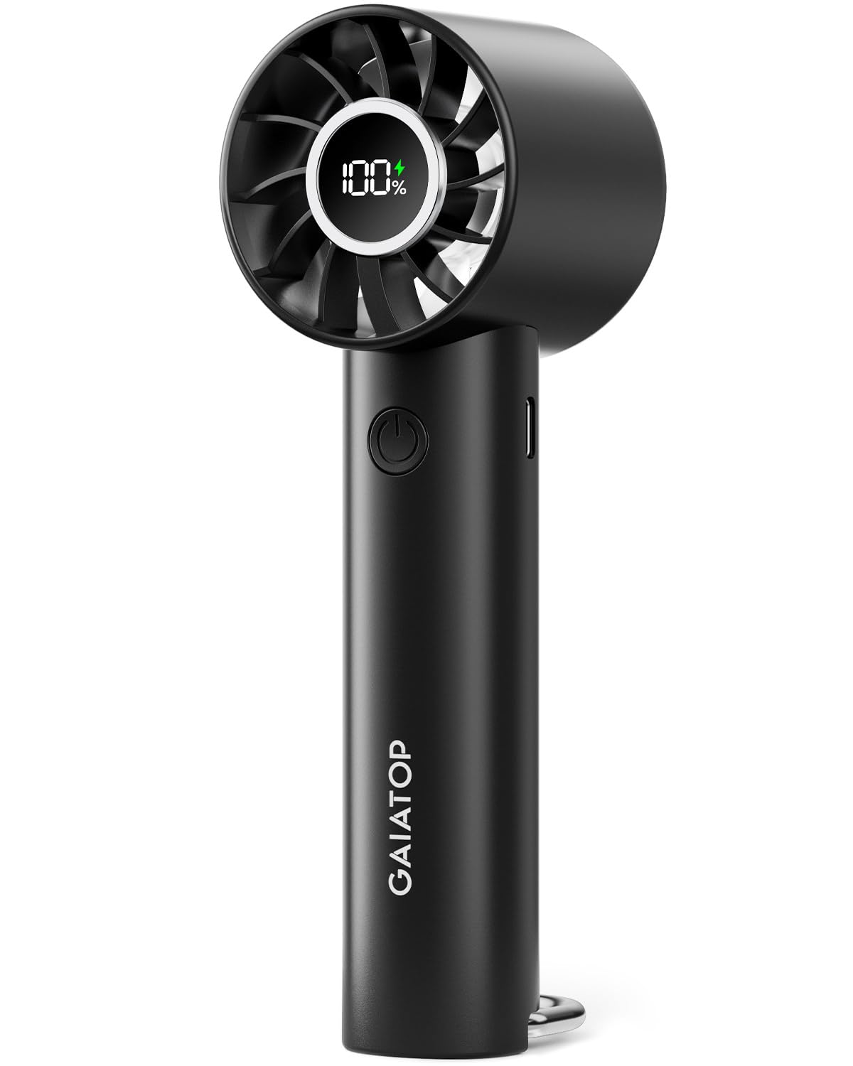 Gaiatop Portable Mini Fan, Handheld Personal Fan With Led Display, 3 Speeds, 2000Mah Usb Rechargeable Battery Fan, Led Lighting,