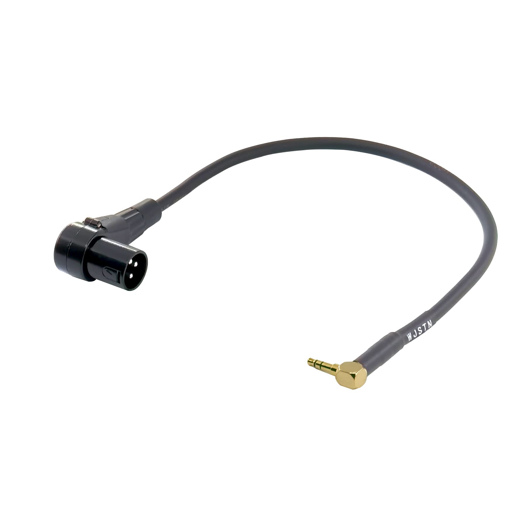Wjstn Right Angle Male Xlr To 3.5Mm Adapter,3.5Mm (1/8 Inch) Trs To Xlr Stereo Male To Xlr Male Cable (1Feet)
