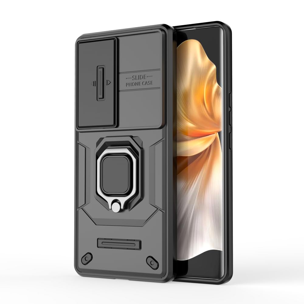 Kukoufey Compatible With Vivo V30 Pro 5G Bracket Shell,Compatible With Vivo S18 5G Case,With Slide Camera Lens Cover Compatible