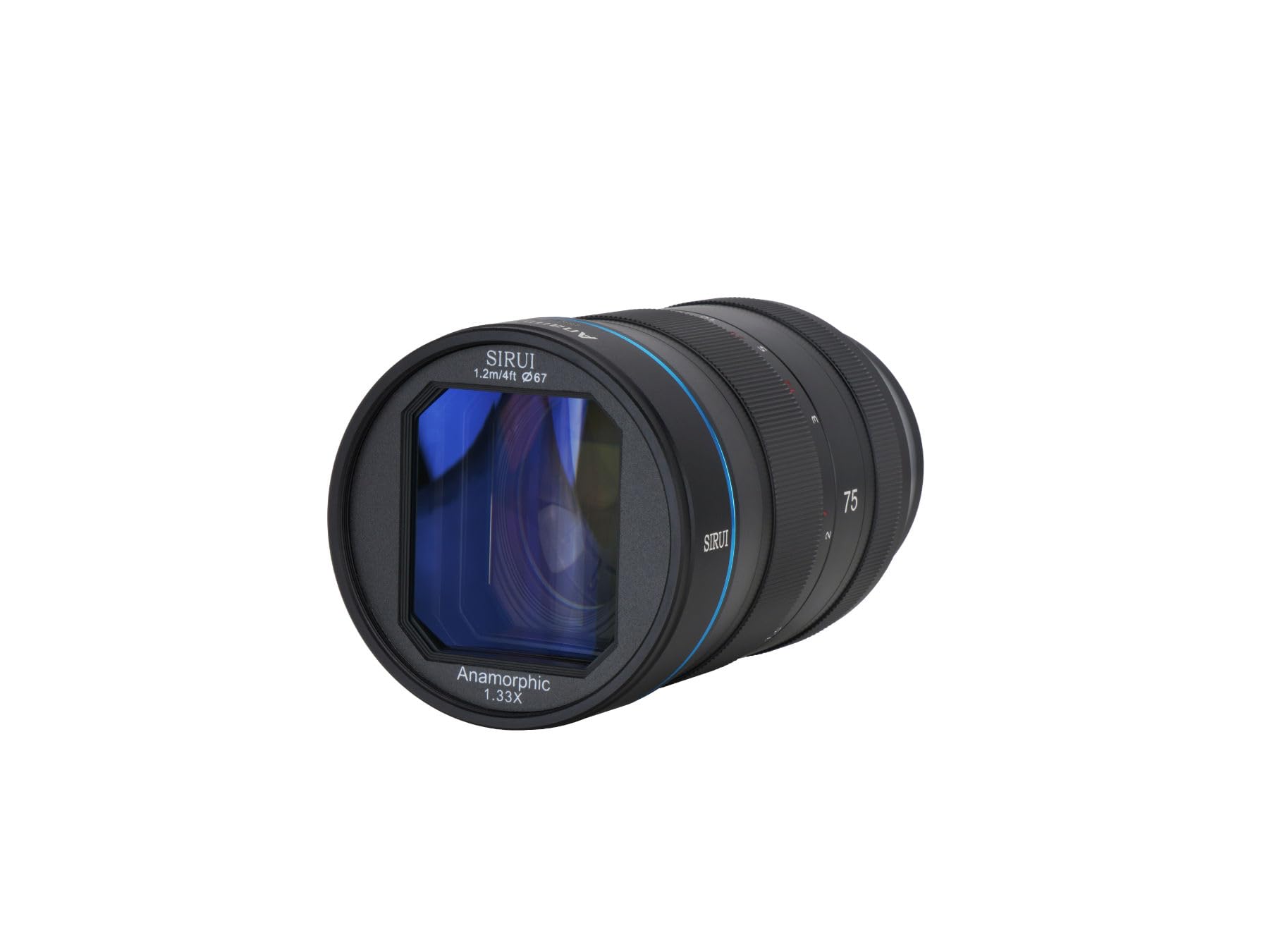 Sirui 75Mm F1.8 1.33X Aps C Anamorphic Lens For Ef M Mount, Blue Flare
