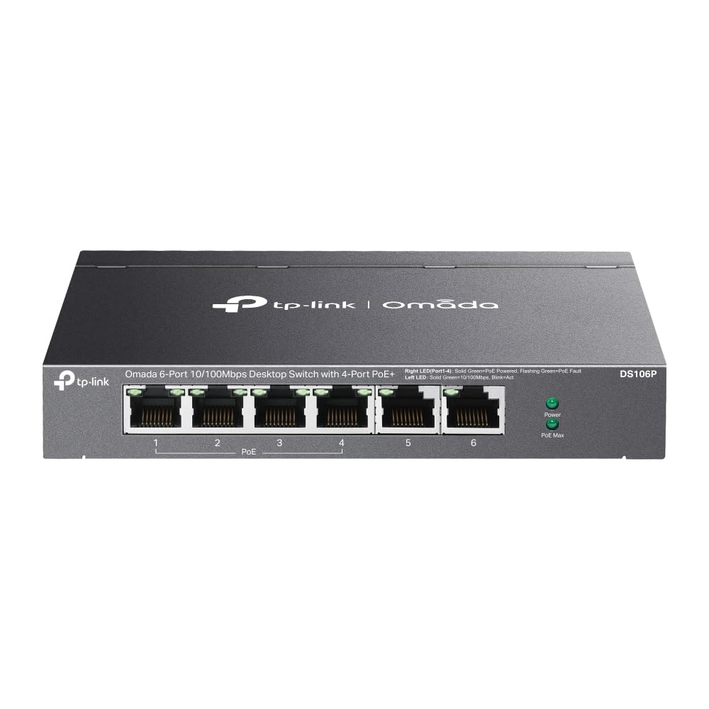 Omada 6 Port Switch 4Port PoE+