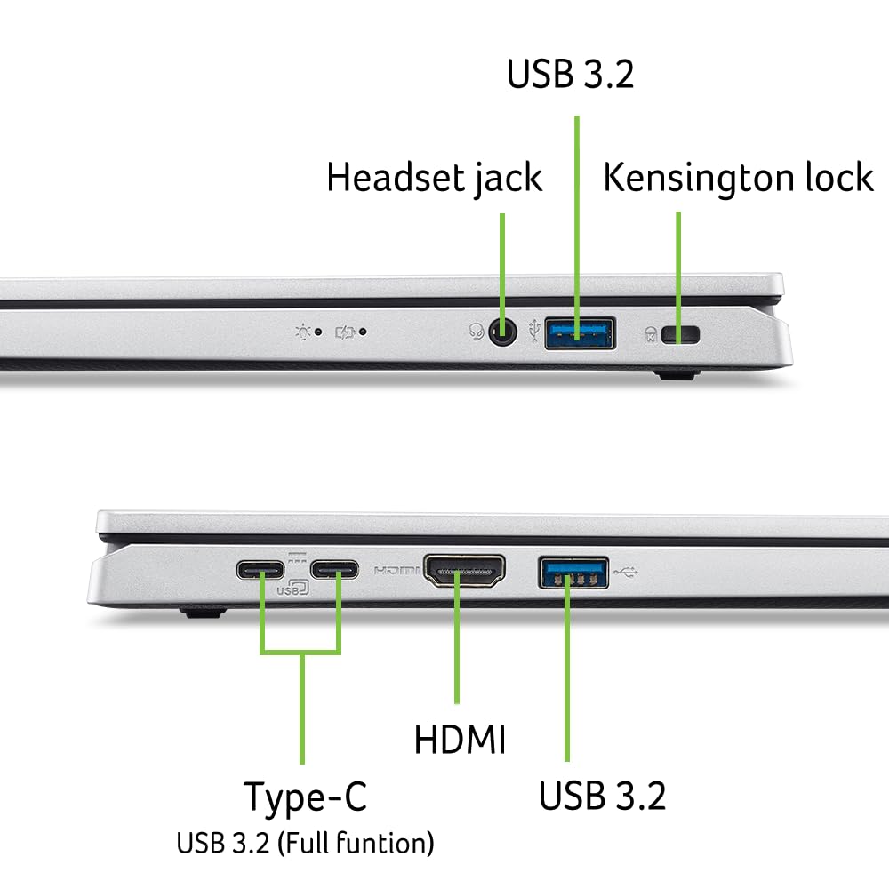 Acer Aspire Go 15 Ai Ready Laptop | 15.6'' Fhd (1920 X 1080) Ips Display | Intel Core 3 Processor N355 | Intel Graphics | 8Gb Dd