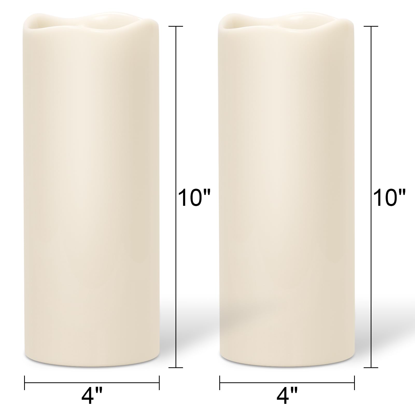 Wondise Large Solar Powered Candles Outdoor Waterproof Ip65 Rechargeable Led Candles Battery Operated Dusk To Dawn Plastic For C