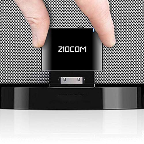 Ziocom 30 Pin Bluetooth Adapter Receiver For Bose Ipod Iphone Sounddock And Other 30 Pin Dock Speakers With 3.5Mm Aux Cable(Not For Car And Motorcycles), Black