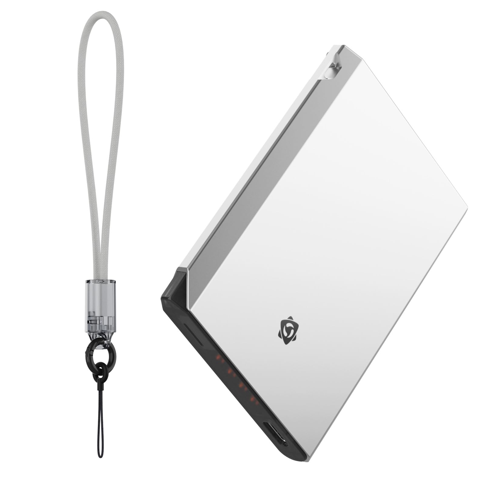 Limeta Portable Charger,Ultra Slim 22W 5000Mah Fast Charging Power Bank With 65W Usb-C Cable Lanyard/App Control,Travel/Camping