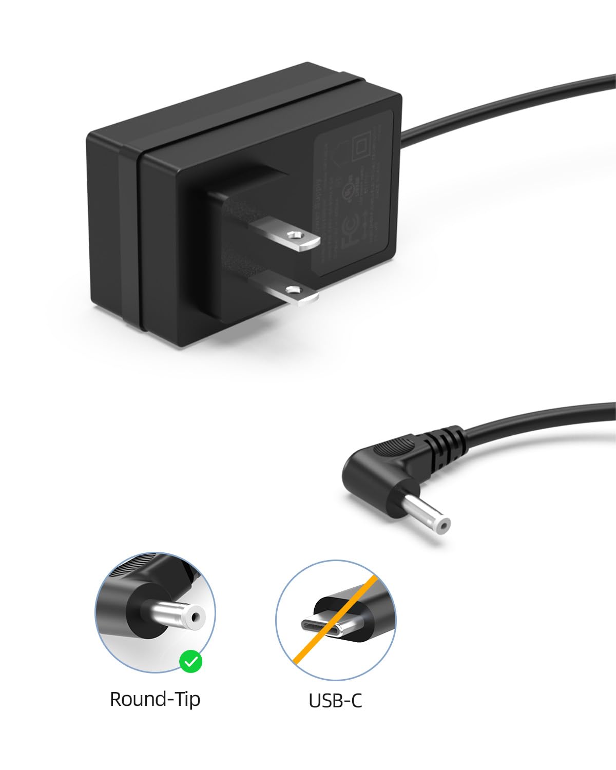 [For Ul Certified] Charger Fit For Gateway Laptop 12V 2A   (For Gwtc116 2Bl,Gwtc116 2Bk,Gwtn156 11Bk,Gwnc21524 Bl,N11Sp3 Gwtn133