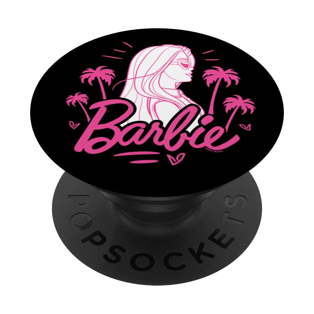 Barbie   Barbie With Palm Trees Logo Popsockets Standard Popgrip