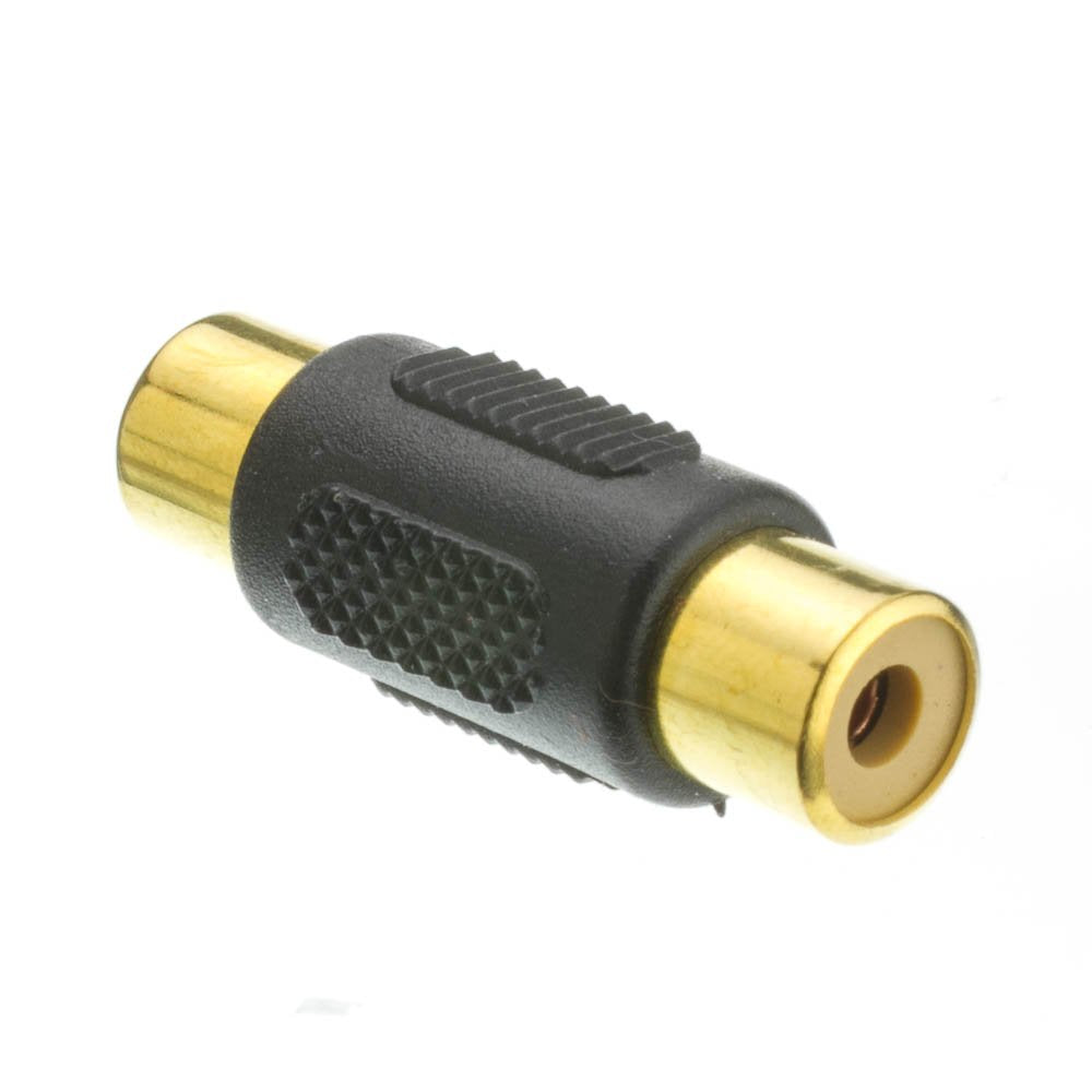 CableWholesale Gold Plated RCA Female to RCA Female Coupler Connector with extra Grip and Insulation