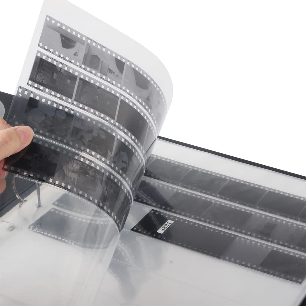 Etone Archival Storage Sheets 135 35Mm Negative Page Preservers Sleeves With Film Album Ring Binder (50X135)