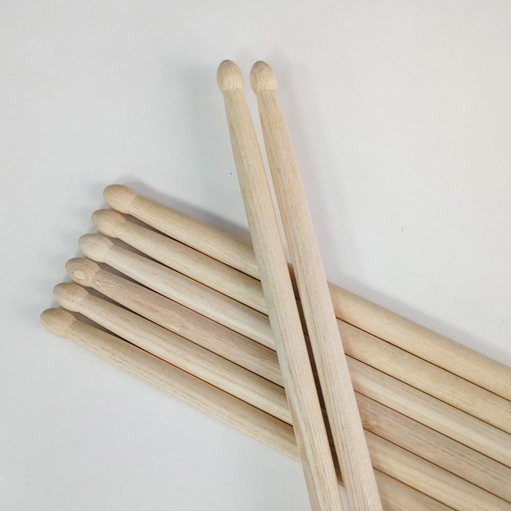 3 Pairs Of (6Pcs) Wooden Drum Sticks Hard Maple Drumsticks Accessories Percussion Instruments Kids/Student/Beginners Wood Tip Ma