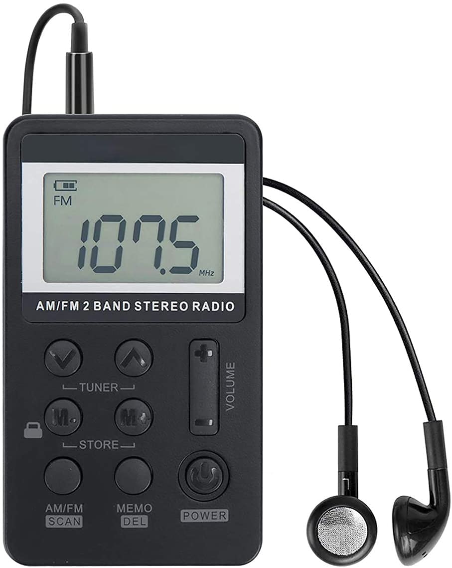 Personal Digital Am Fm Pocket Radio, Portable Digital Tuning Stereo Am Fm Radio With Earphone And Rechargeable Battery For Walk