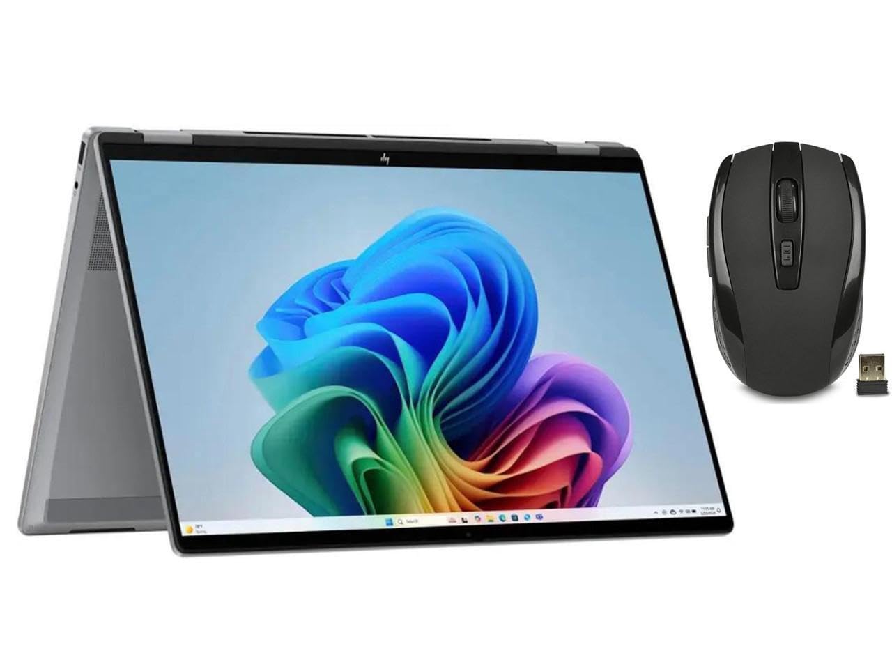 Hp Omnibook X Flip 2-In-1 16'' Fhd+ Touch Screen Laptop |Amd Ryzen Ai 5 340|Amd Radeon 840M | Copilot|Backlit|Meteor Silver| 16G