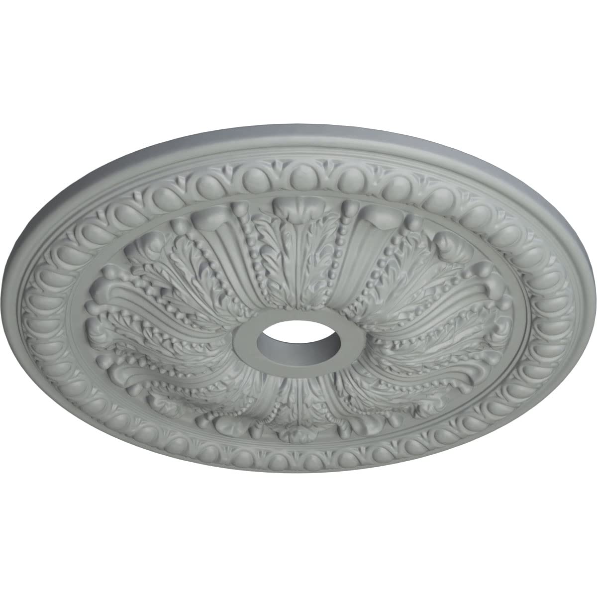 Ekena Millwork Cm27To Tomango Egg & Dart Ceiling Medallion, 27 7/8''Od X 3 7/8''Id X 2 1/2''P, Factory Primed
