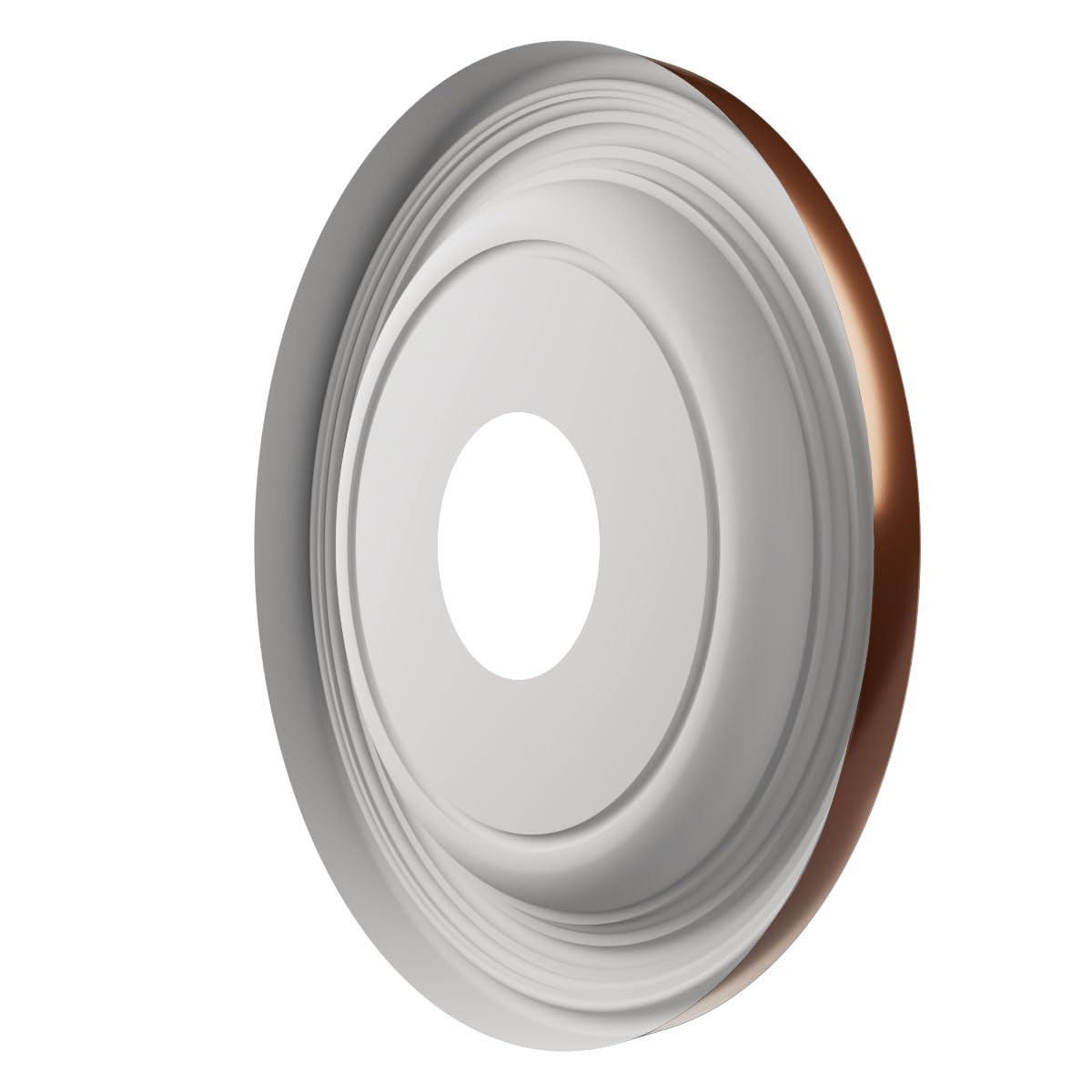 Ekena Millwork 13Od X 3 1/2Id X 1 1/4P Traditional Thermoformed Pvc Ceiling Medallion (Fits Canopies Up To 7 1/2), Bright Coat D