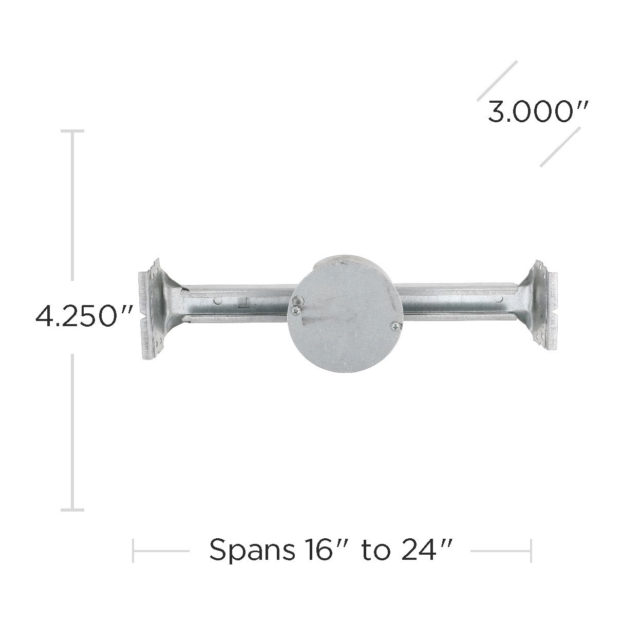 Hubbell Raco 926 4 In. Round Kwik Brace Ceiling Fan Rated Support, 4 In,Silver