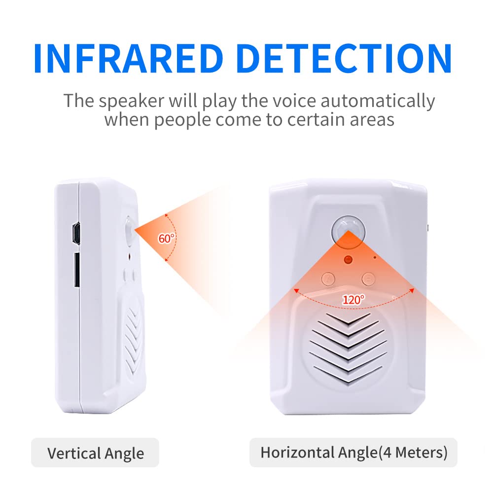 Motion Activated Voice Player   Voice Recordable Pir Infrared Motion Sensor Detector With Multi Track Playback,Home Safety Remin