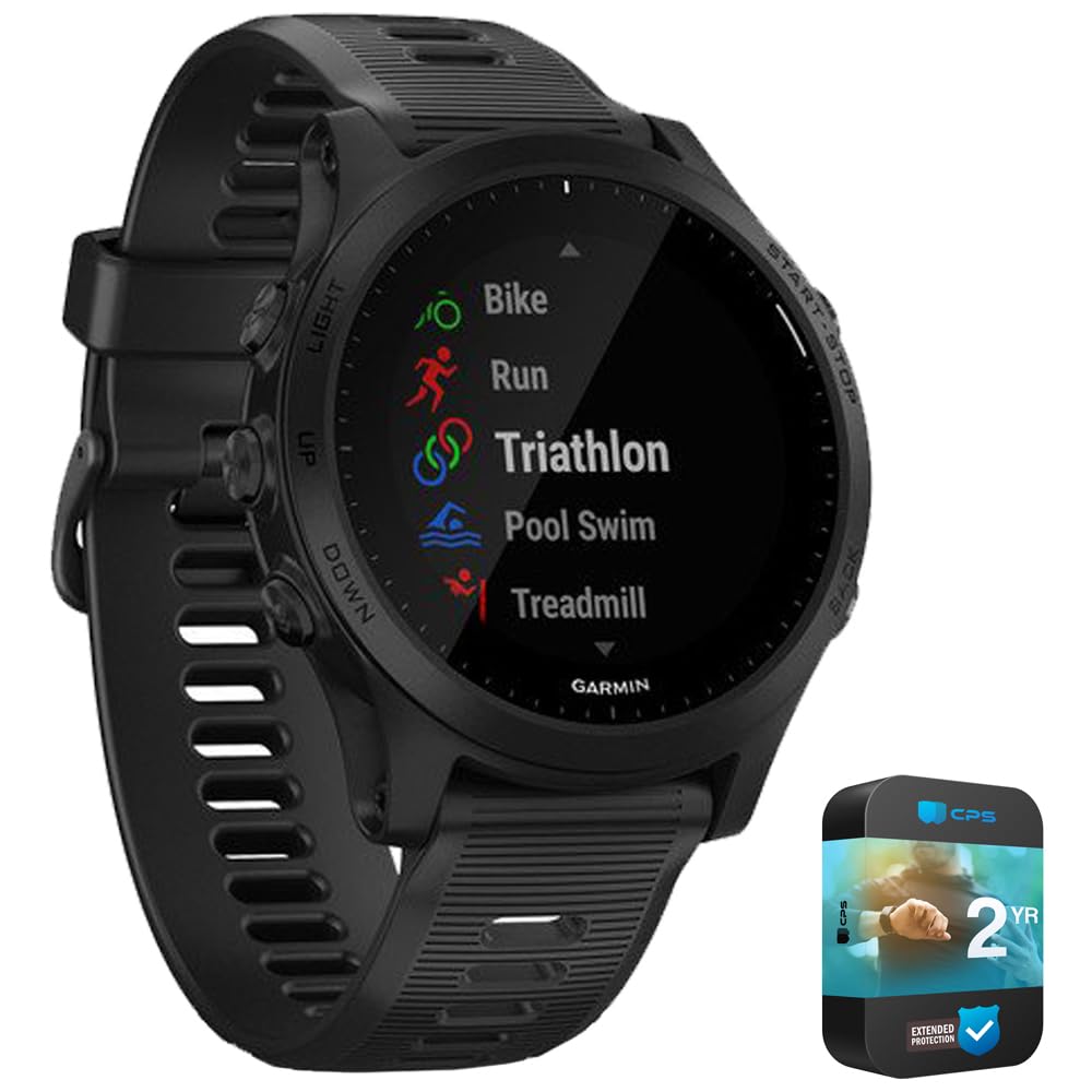 Garmin 010-02063-00 Forerunner 945 Gps Sport Watch (Black) Bundle With 2 Yr Cps Enhanced Protection Pack