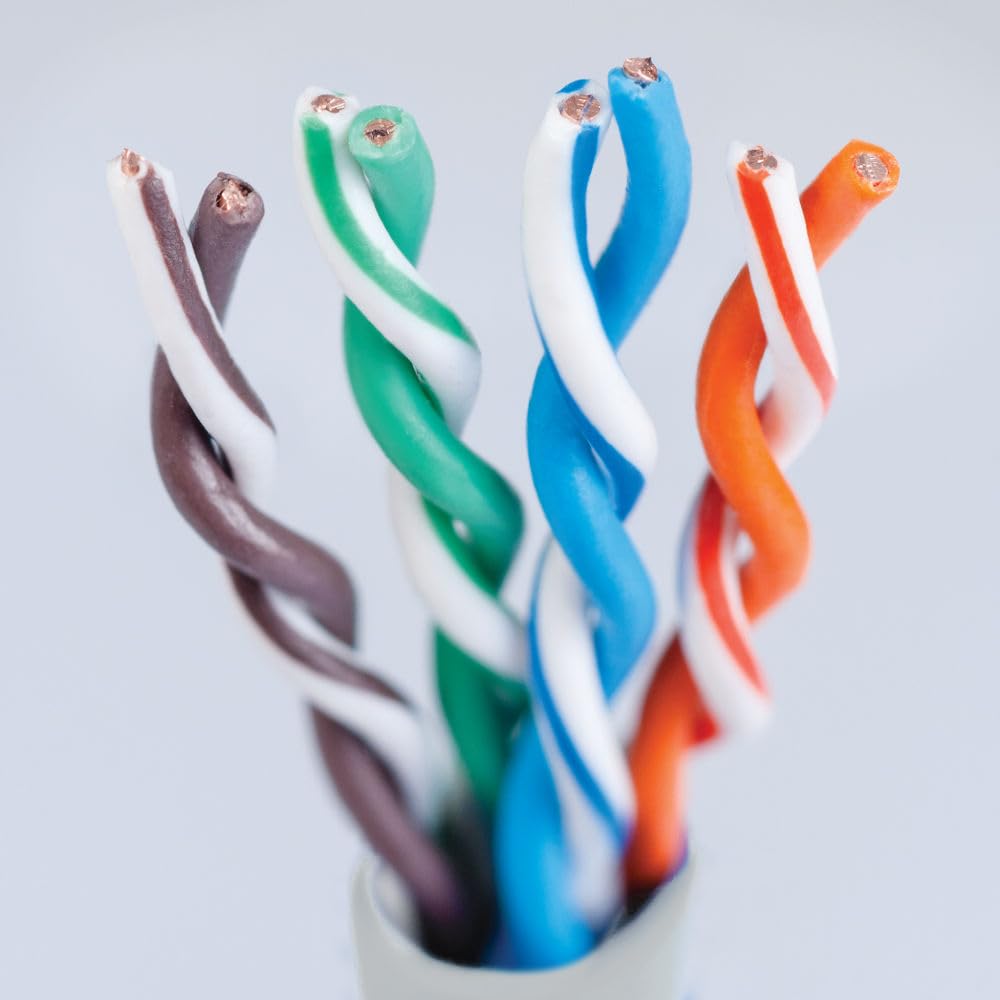 ICC Cat6 CMR Riser 1000ft   UTP 23AWG, 100% Solid Pure Copper, Unshielded, Bulk Ethernet Cable, PoE++, 500MHz, Reelex Pull Box, UL Certified, RoHS, TAA and NEC Compliant, Gray