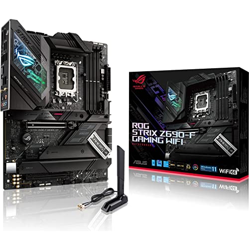 Asus Rog Strix Z690 F Gaming Wifi 6E Lga1700(Intel 12Th Gen) Atx Gaming Motherboard(Pcie 5.0,Ddr5,16+1 Power Stages,2.5Gb Lan,Bt
