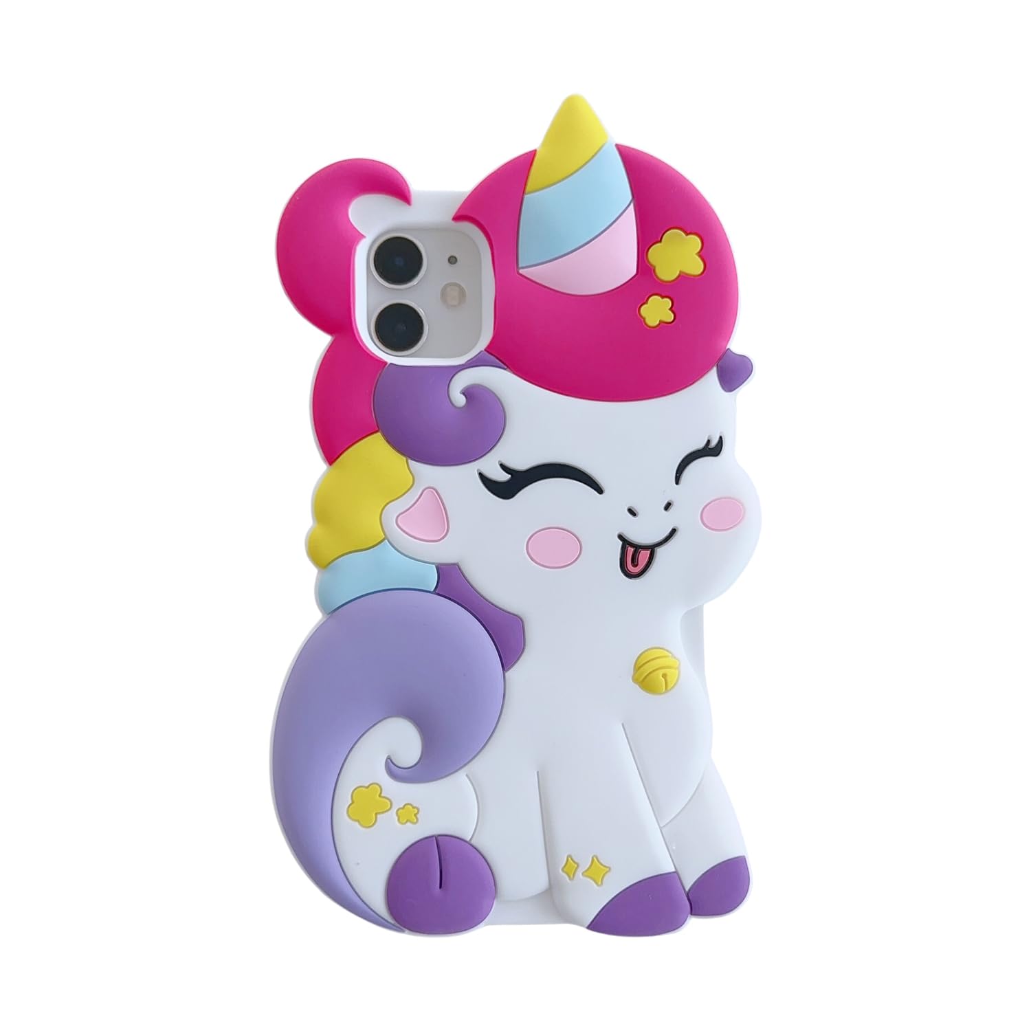 Wifantien 3D Cute Unicorn Soft Case For Iphone 11 6.1 Inch, 3D Cute Cartoon Kawaii Fashion Character Unicorn Horse Shape Kids Gi