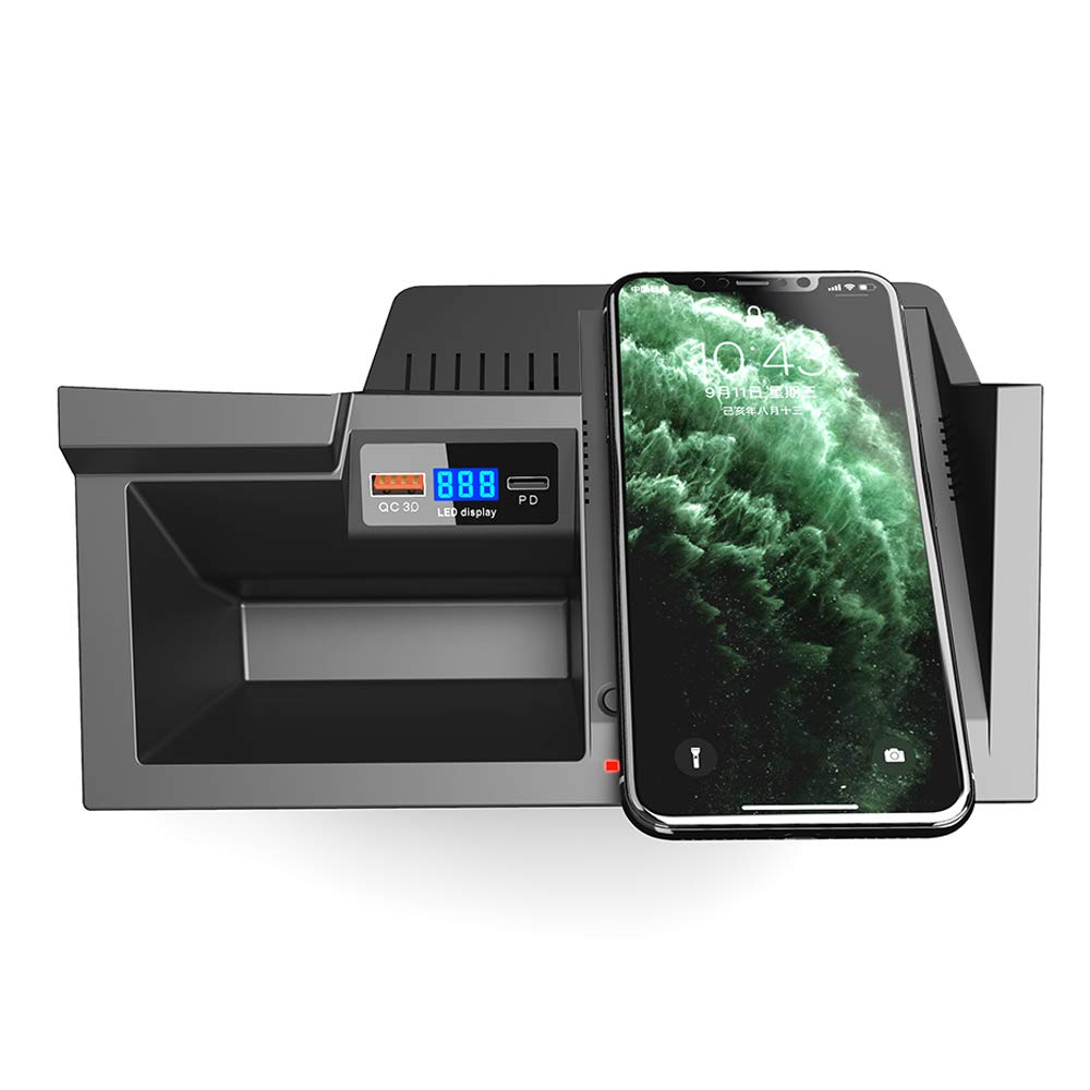 Kucok Cx 5 Wireless Charger Custom Fit For Mazda Cx5 2017 2025,15W Qi Fast Charging Central Control Storage With Usb Port Qc 3.0 36W Individual Control Wireless Charging Station
