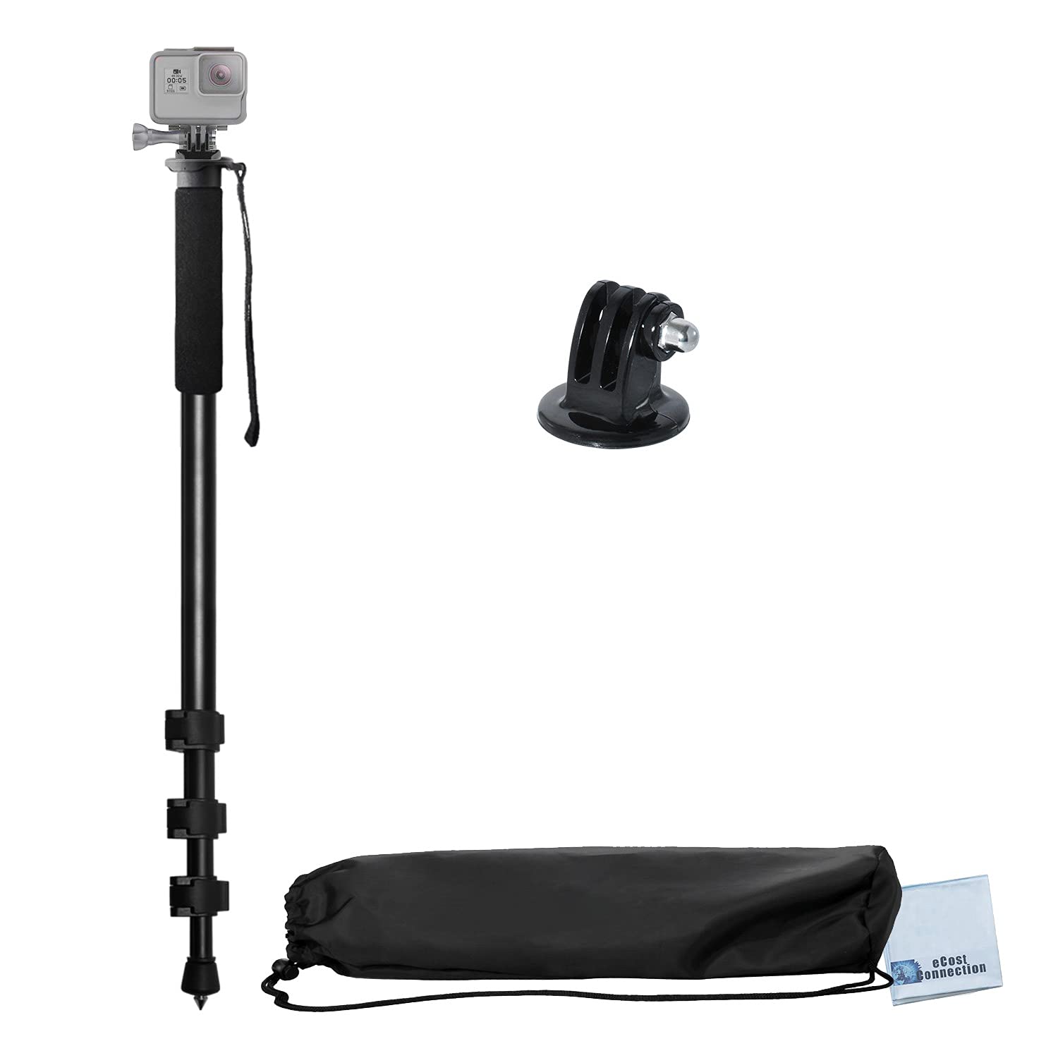 72 Pro Camera Monopod with Quick Release for GoPro HERO1, HERO2, HERO3, HERO3+, HERO4, HERO4 Session, HERO5 Cameras + Tripod Mou